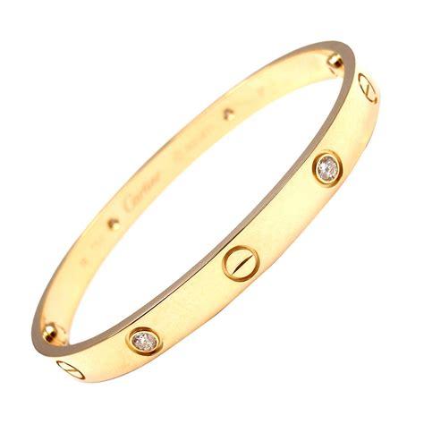 cartier love bangle 4 diamonds.